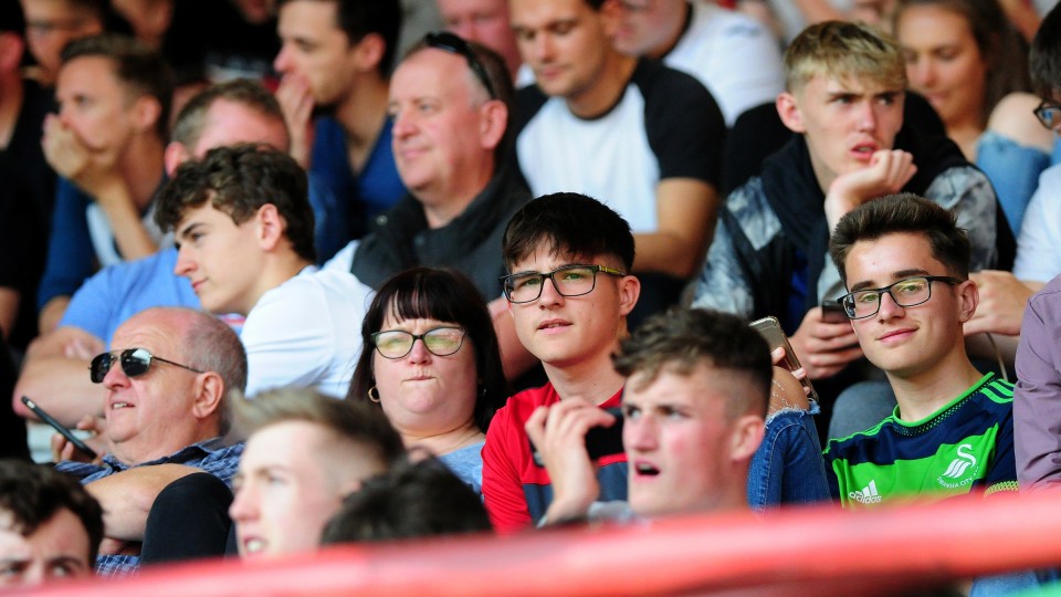 Swansea City fans at Bristol City