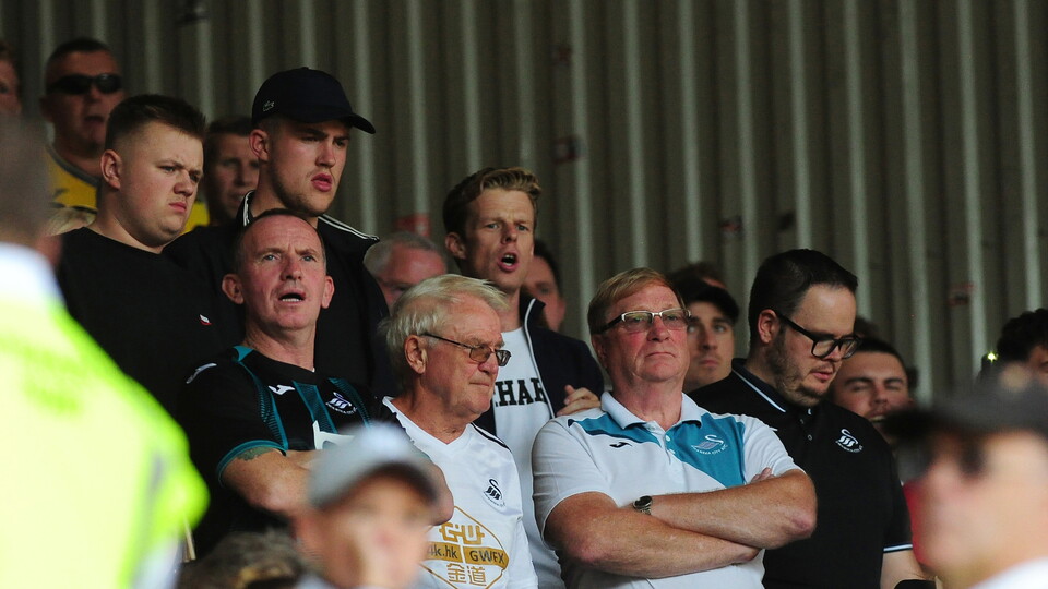 Swansea City fans at Bristol City