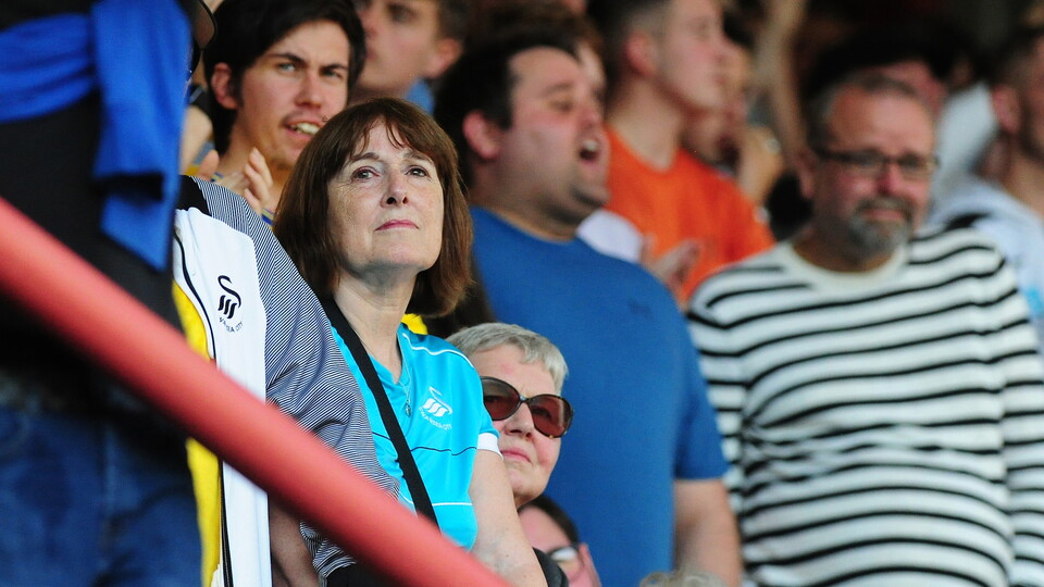 Swansea City fans at Bristol City