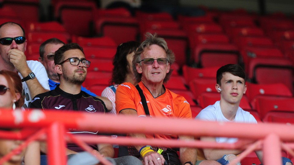 Swansea City fans at Bristol City
