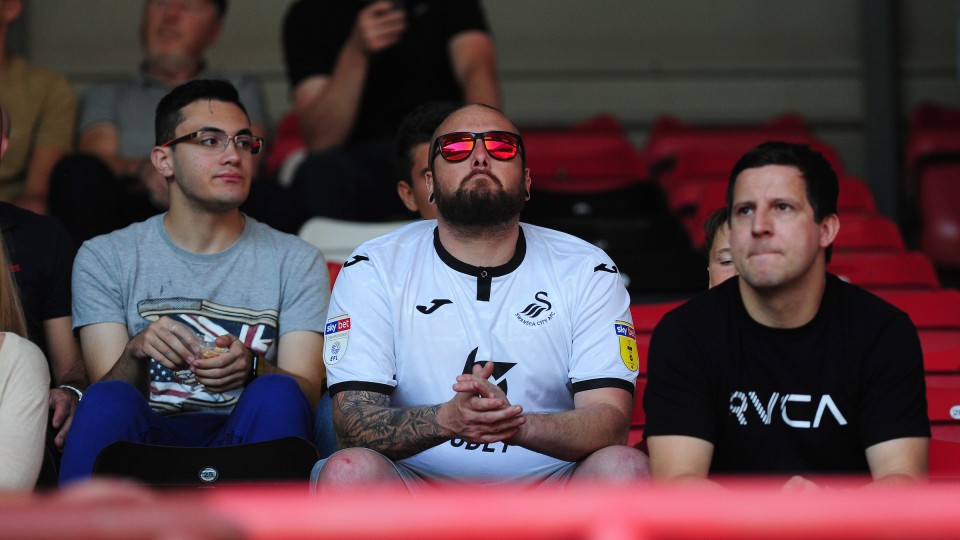Swansea City fans at Bristol City