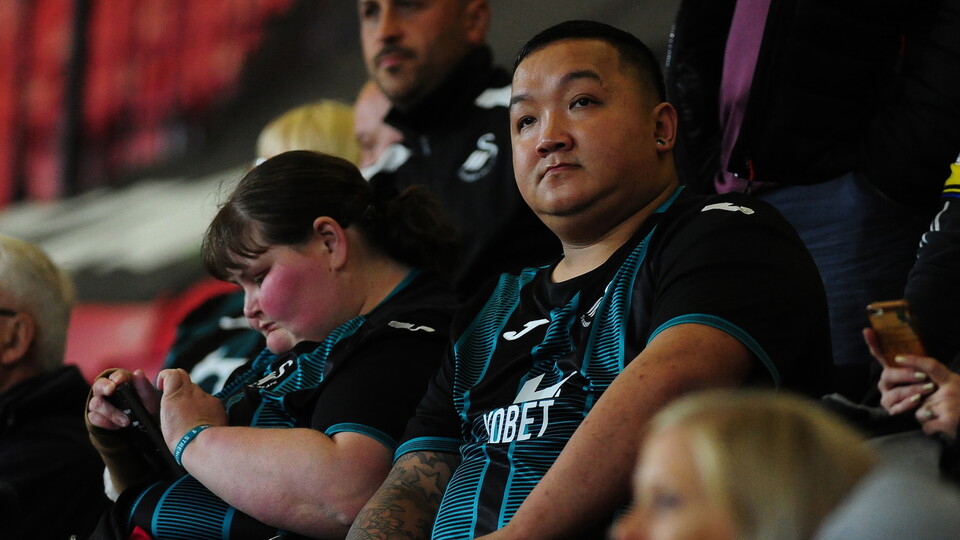 Swansea City fans at Watford 