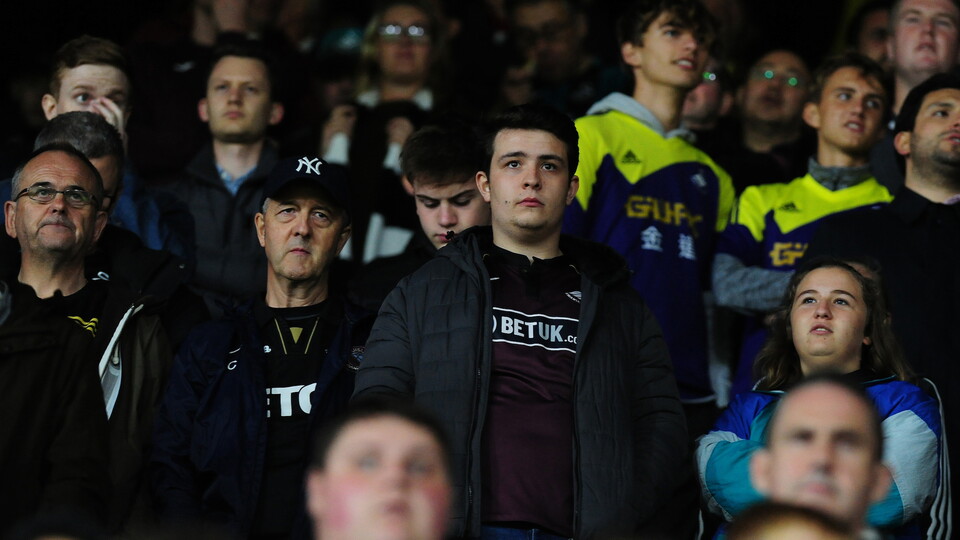Swansea City fans at Watford 