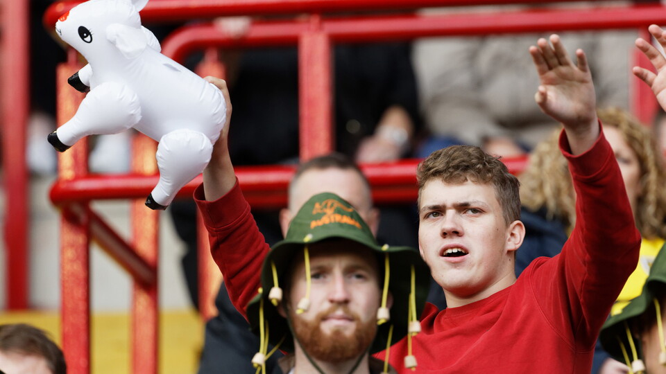 Swansea City fans at Barnsley