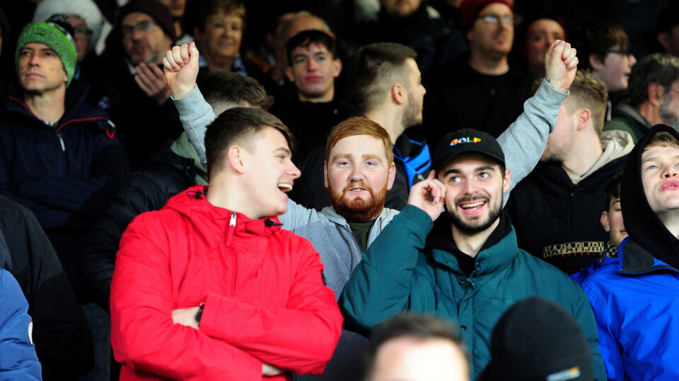 Swansea City fans at Luton Town