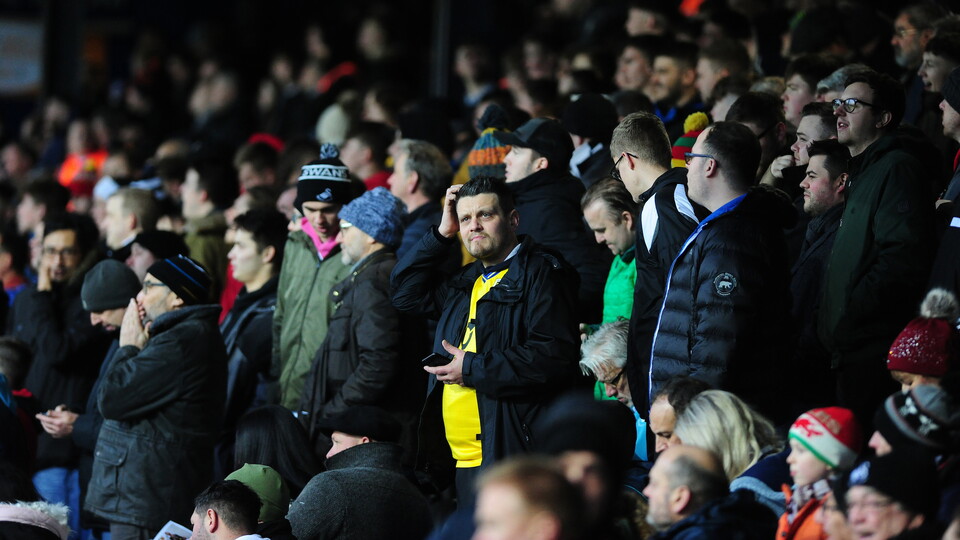 Swansea City fans at Luton Town