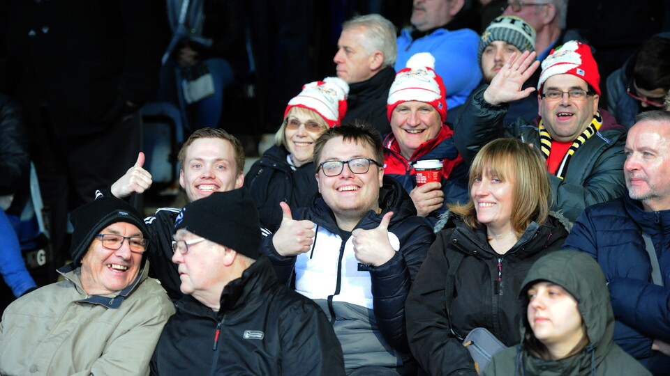Swansea City fans at Luton Town