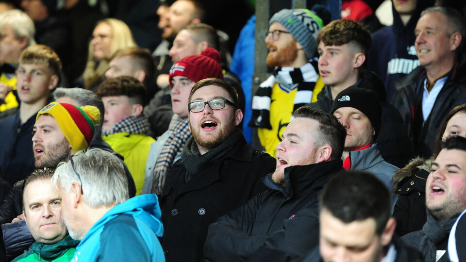 Swansea City fans at Luton Town