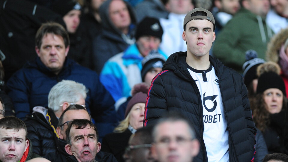 Swansea City fans at West Brom