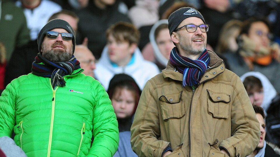 Swansea City fans at West Brom