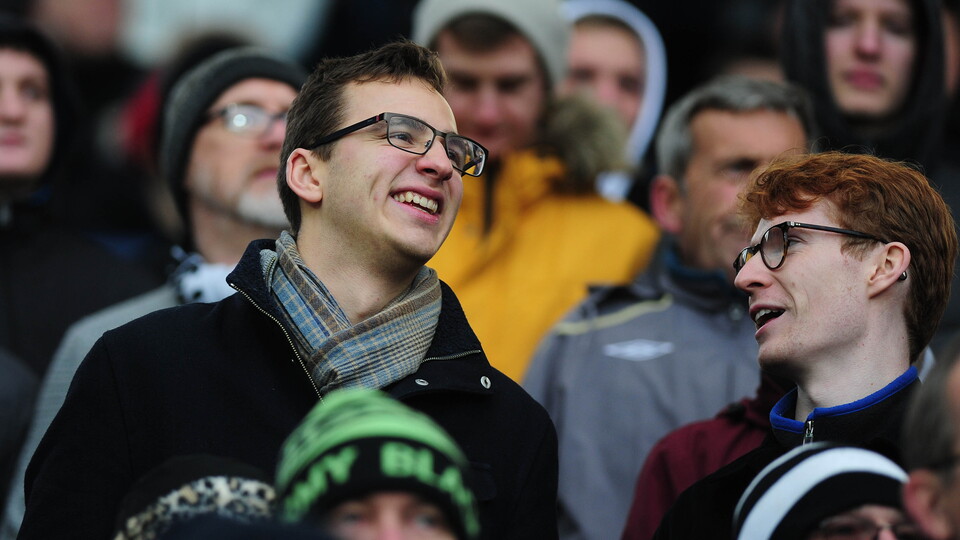 Swansea City fans at West Brom