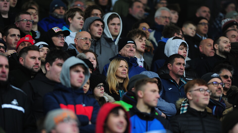 Swansea City fans at West Brom
