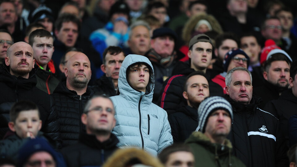 Swansea City fans at West Brom