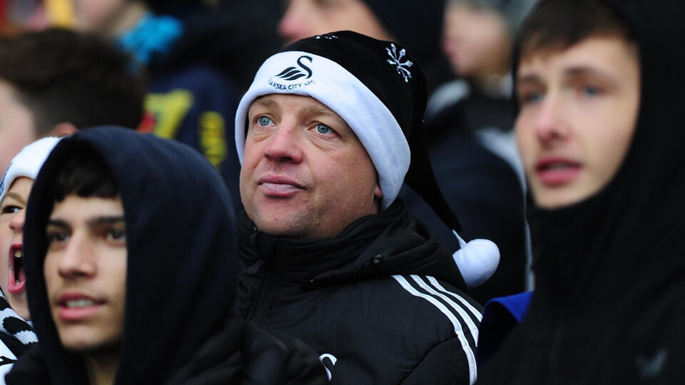 Swansea City fans at West Brom