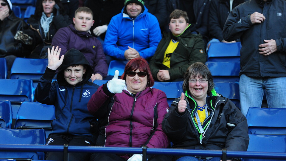 Swansea City fans at West Brom