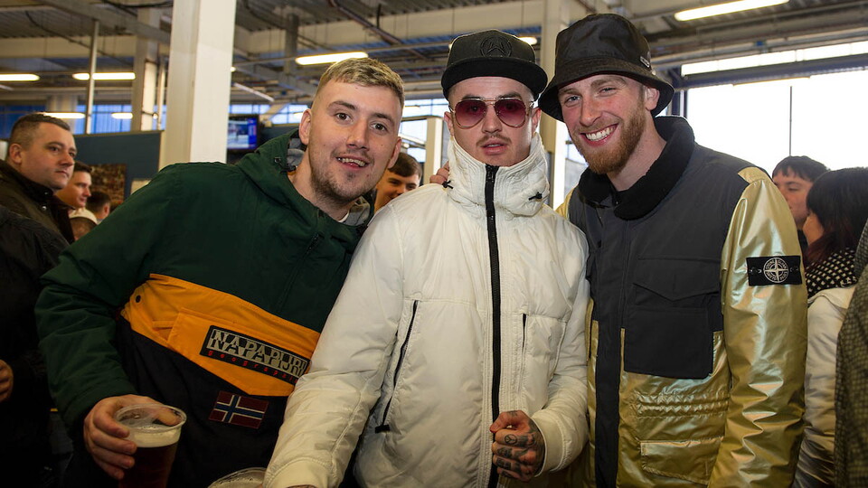 Former Swansea City striker Oli McBurnie was among the Jack Army.