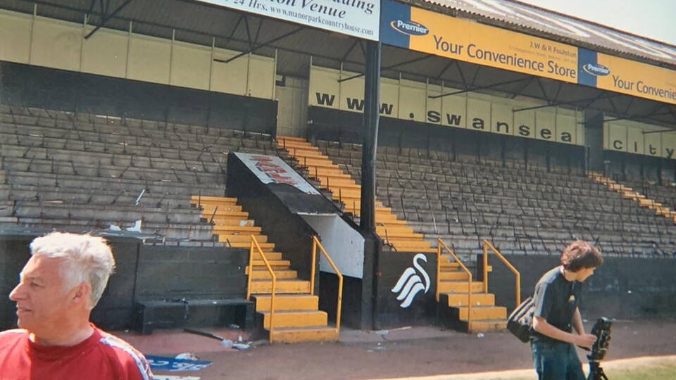 An image of the Vetch Field's south stand the day after the final game against Wrexham. Photo courtesy of Kristian O'Leary