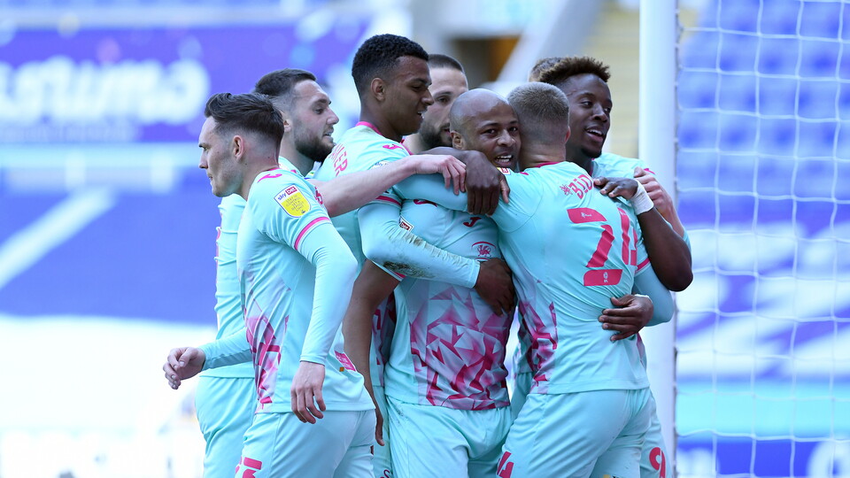 Reading away Andre Ayew Jake Bidwell