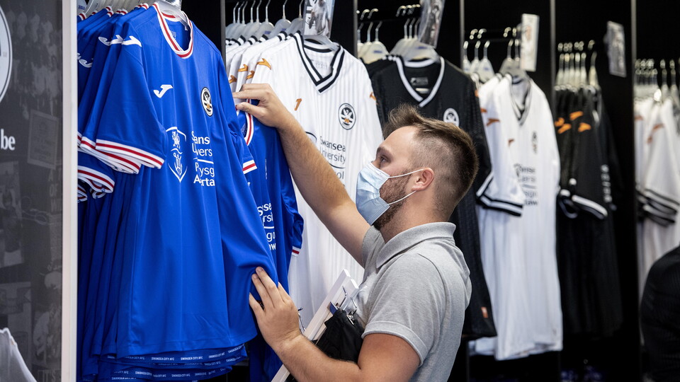 New kit on sale in the club shop
