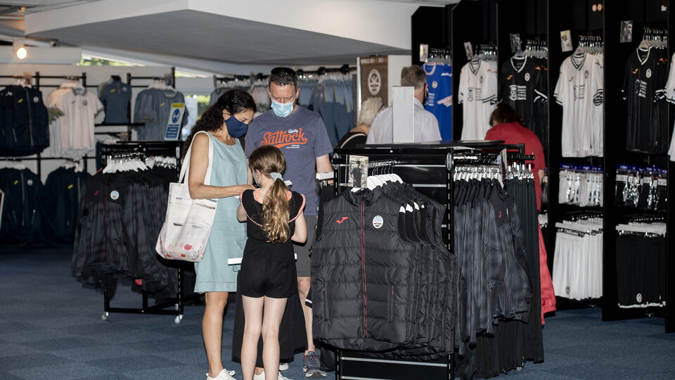 New kit on sale in the club shop