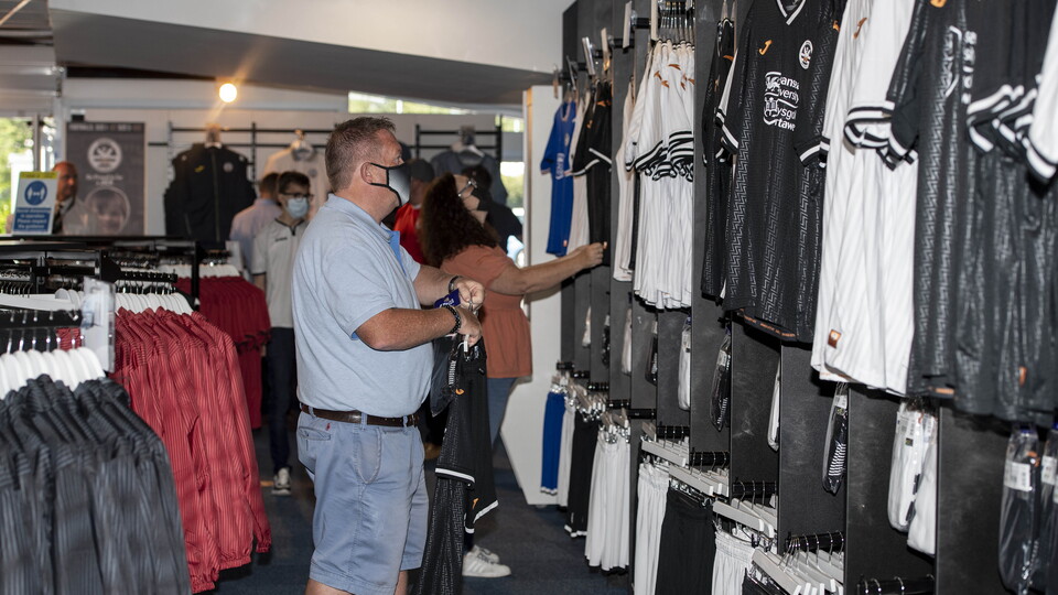 New kit on sale in the club shop