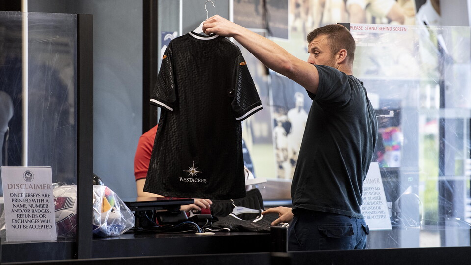 New kit on sale in the club shop