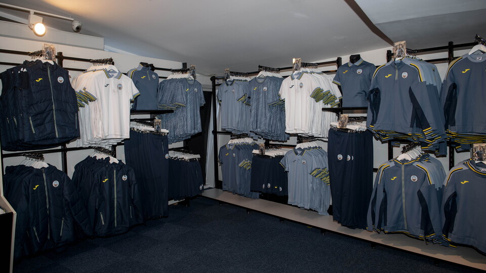 New kit on sale in the club shop