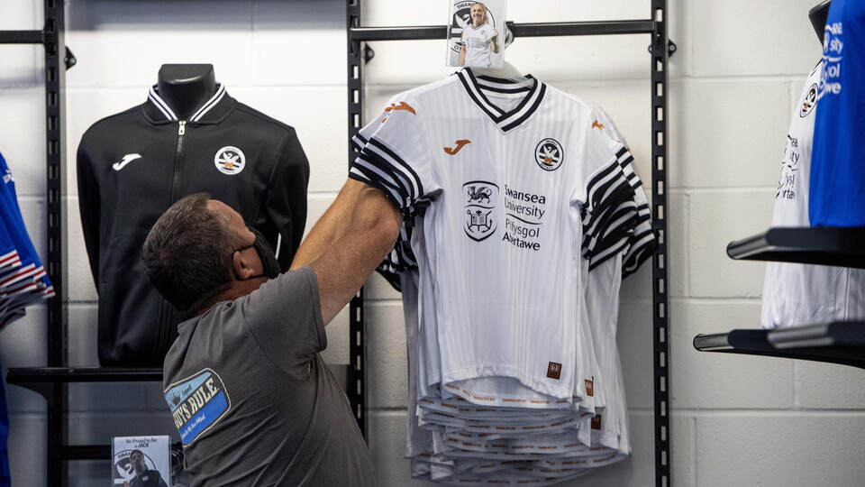 New kit on sale in the club shop