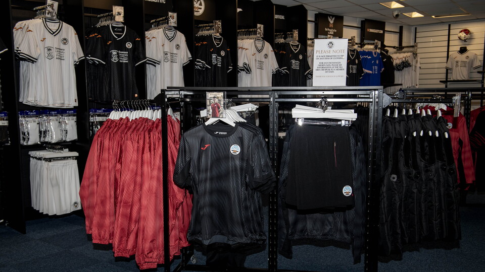 New kit on sale in the club shop