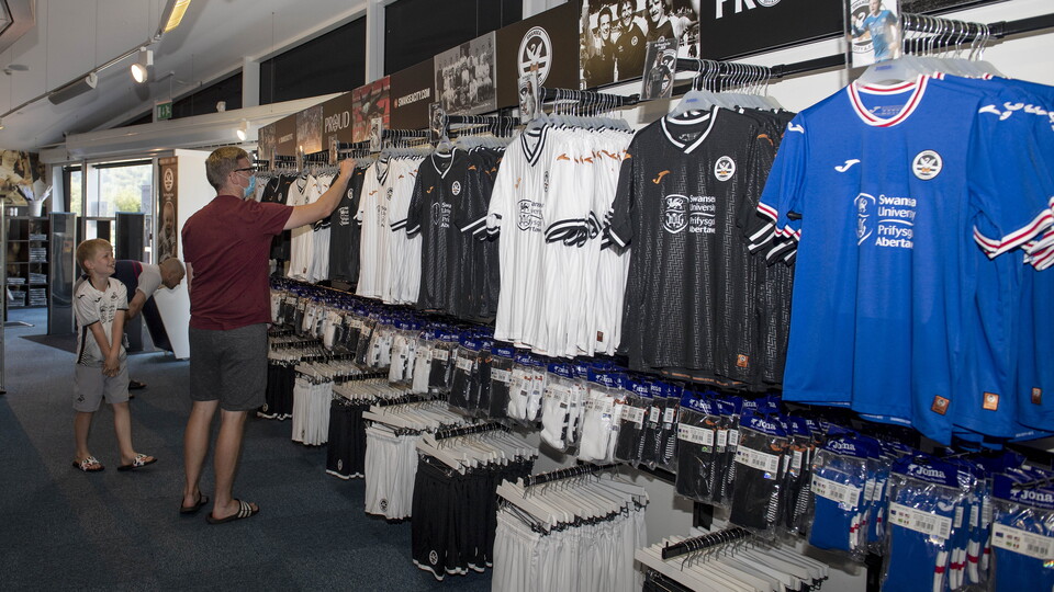 New kit on sale in the club shop