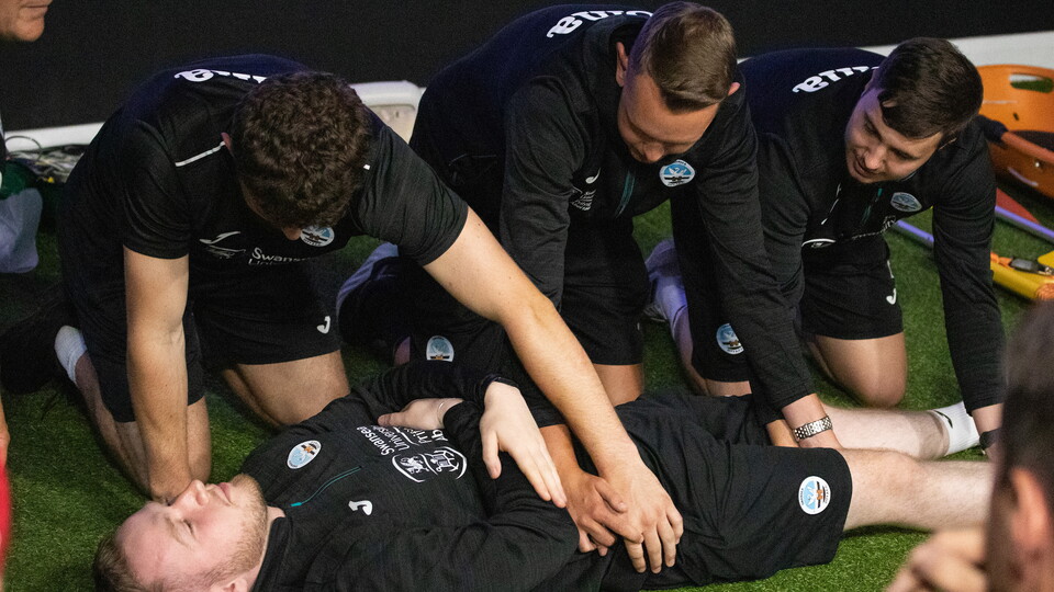 Swans staff take part in CPR training