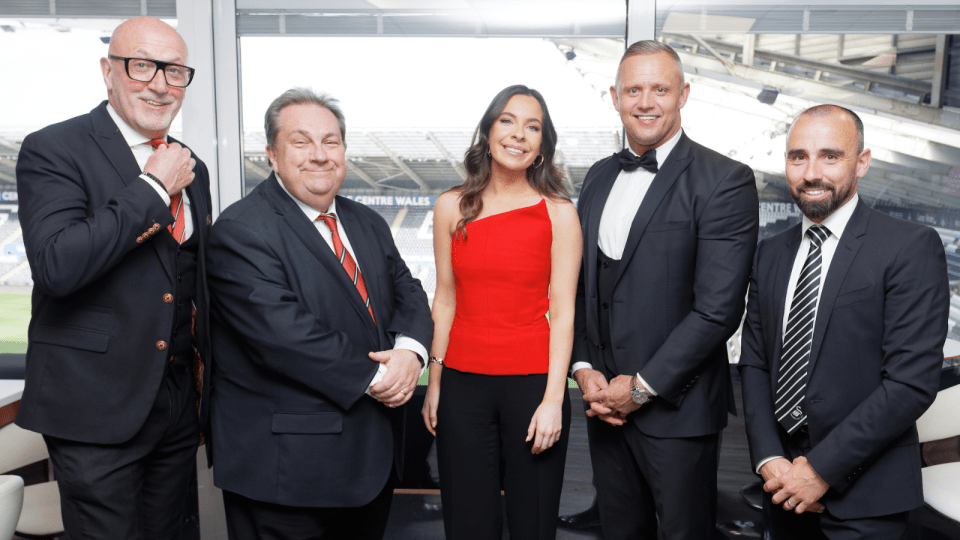 Mal Pope, Kev Johns, Sioned Dafydd, Lee Trundle and Leon Britton.