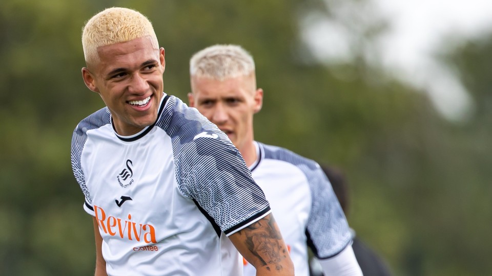 Nathan Wood celebrates his goal against Swindon Town pre-season