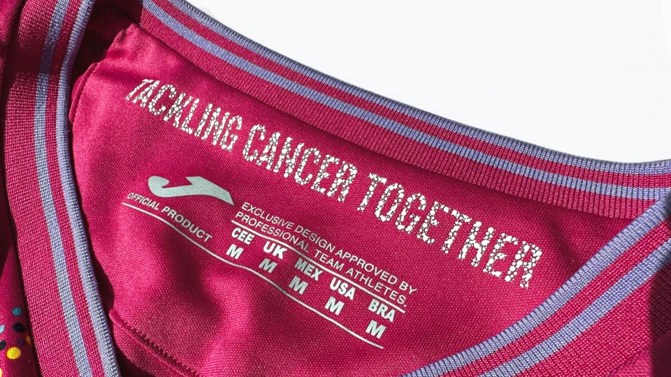 Tackling Cancer Together Third Kit Collar Detail