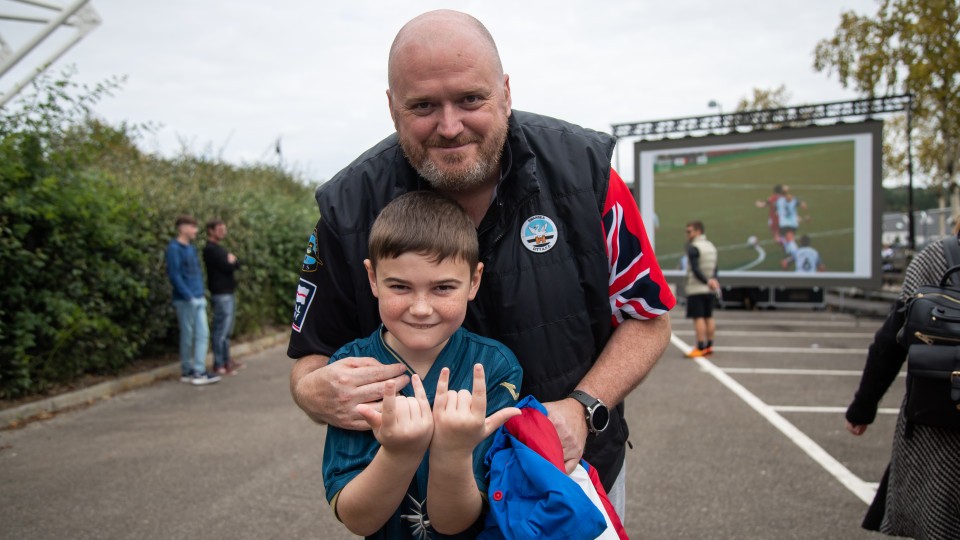 Fans cheer on the Swans against Sheffield Wednesday