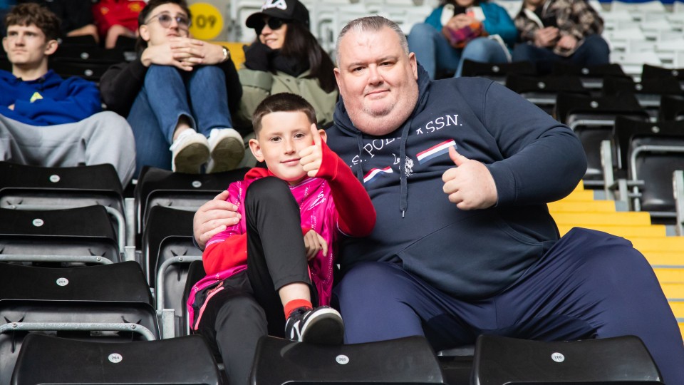 Fans cheer on the Swans against Sheffield Wednesday