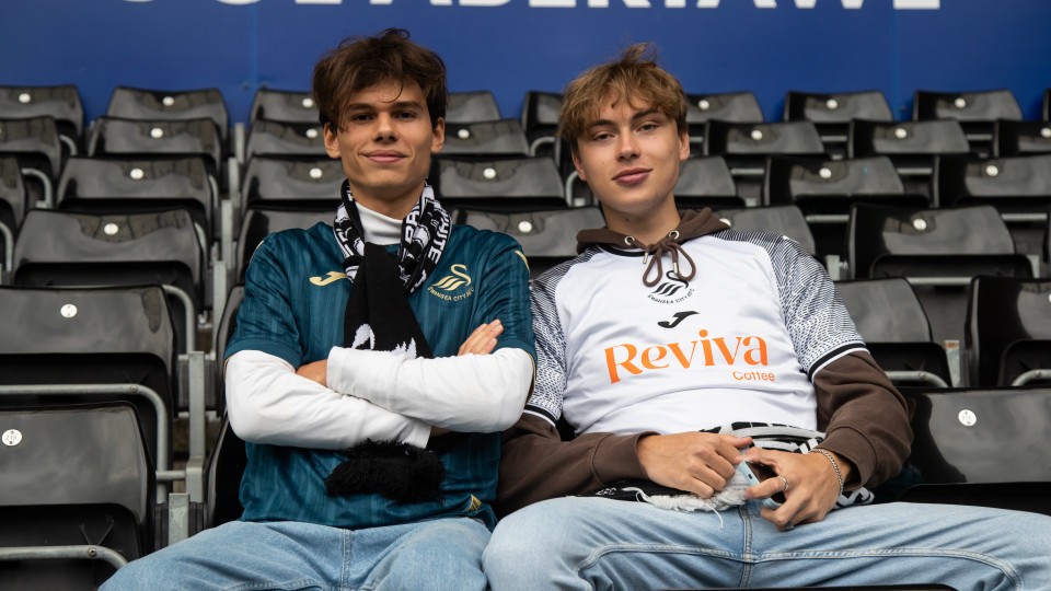 Fans cheer on the Swans against Sheffield Wednesday