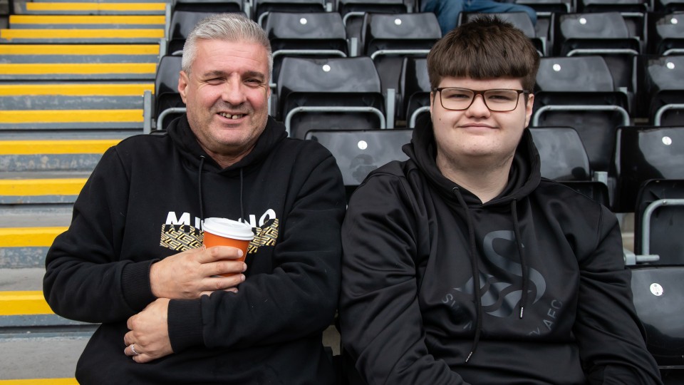 Fans cheer on the Swans against Sheffield Wednesday
