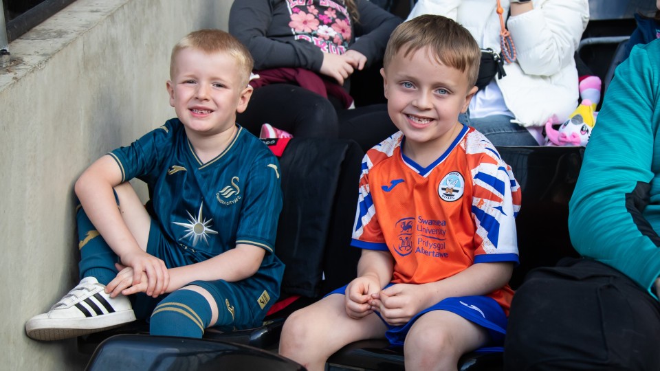 Fans cheer on the Swans against Sheffield Wednesday