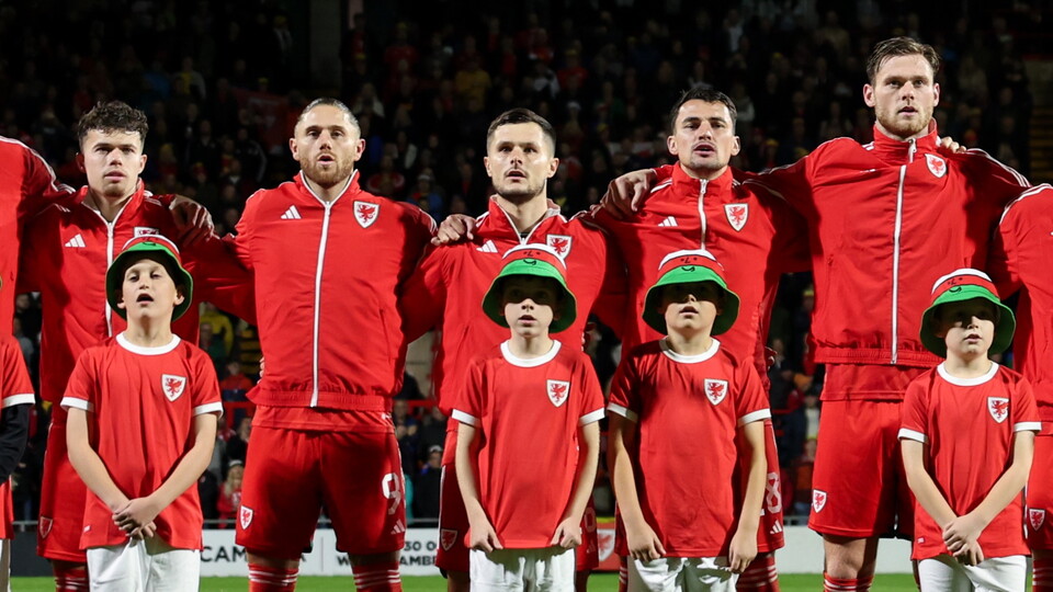 Liam Cullen sings the national anthem