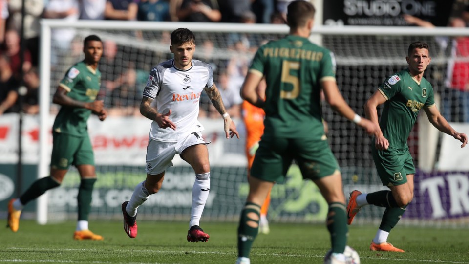 Plymouth away Jamie Paterson