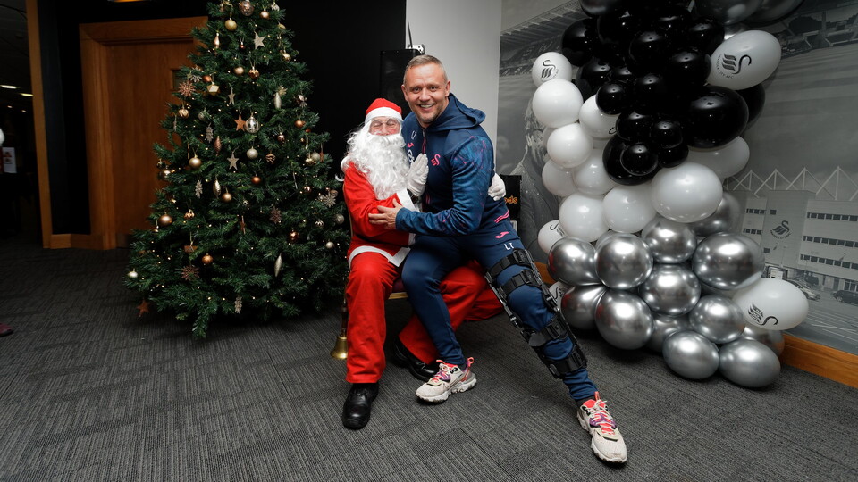 Lee Trundle and Santa