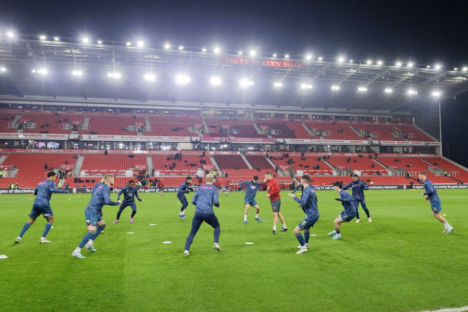 Warm up at Stoke