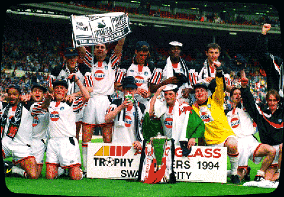 Swansea City Auto Glass Trophy Winning Squad