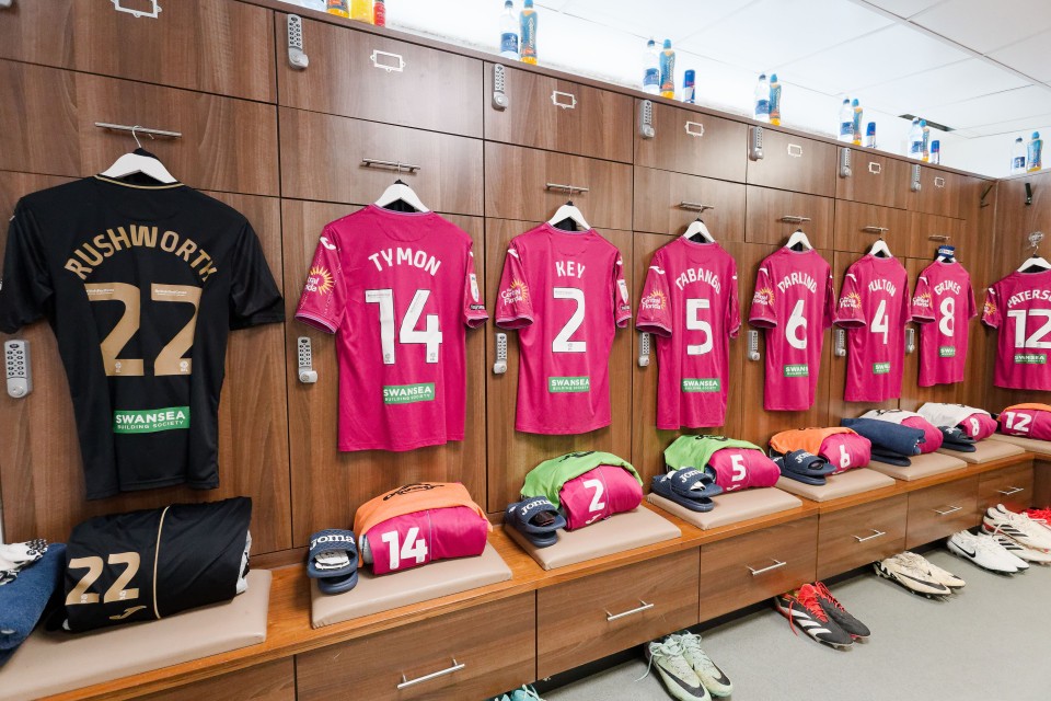 Changing room at Carrow Road
