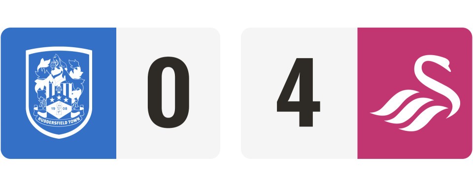 Match report, Huddersfield 0 - Swans 4