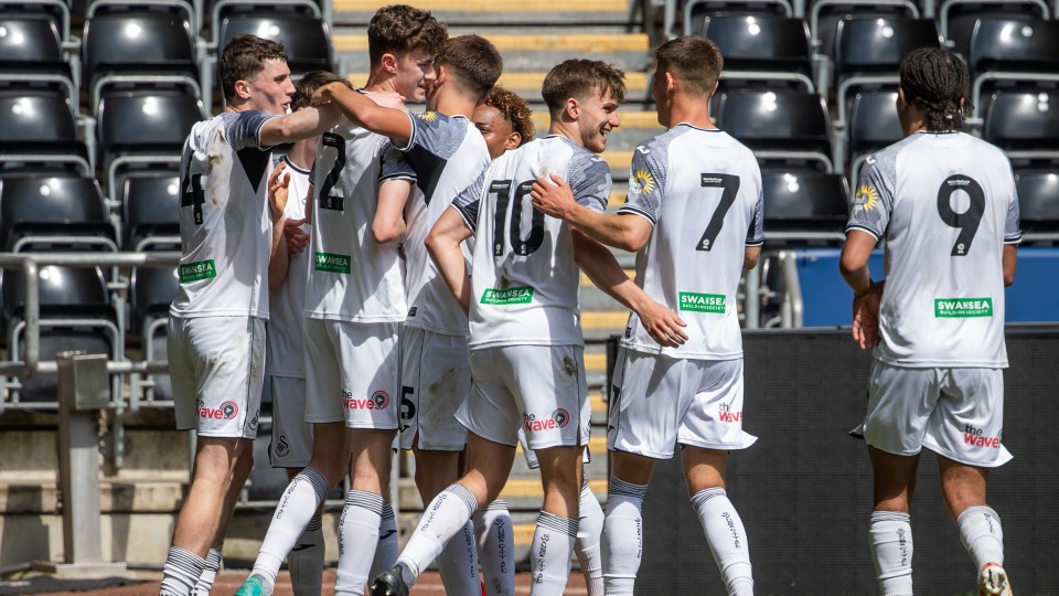 Swansea City U21 celebration
