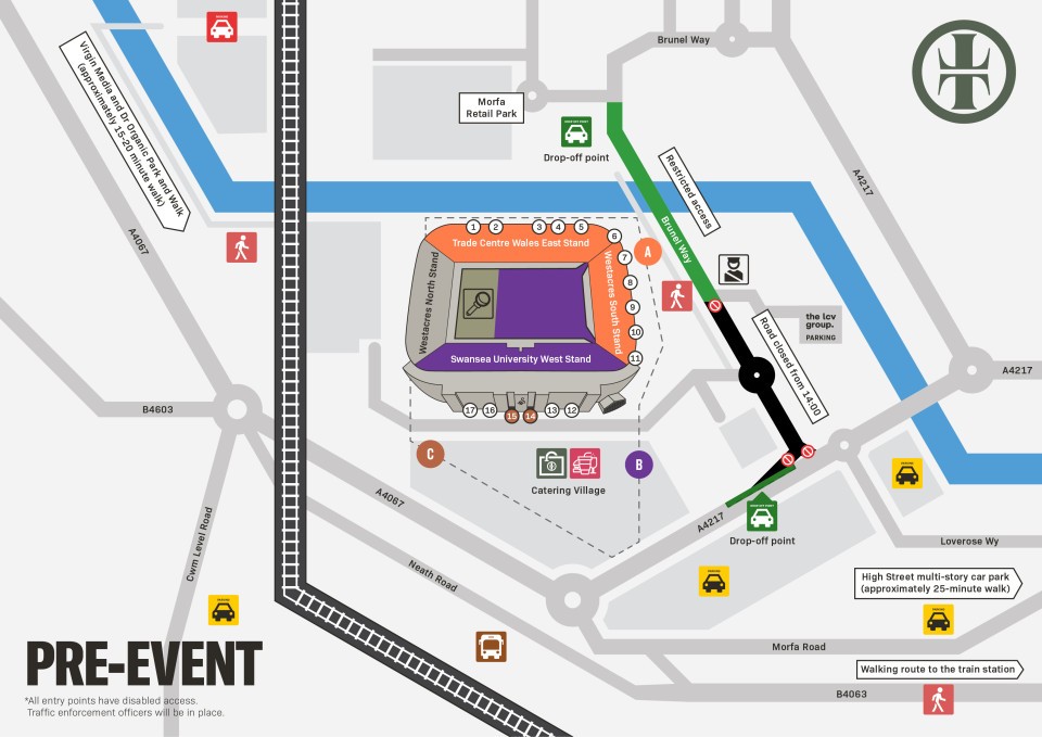 Pre-concert map