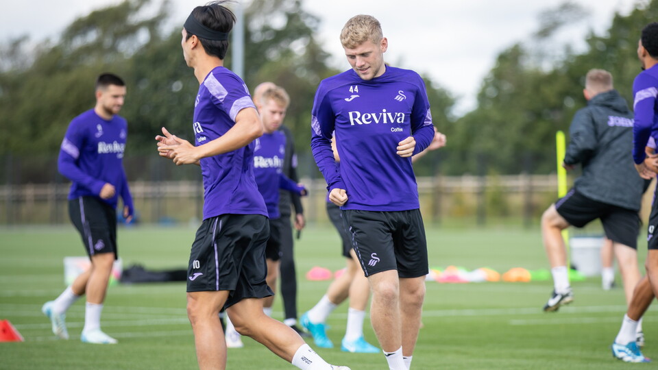 Training ahead of the south Wales derby
