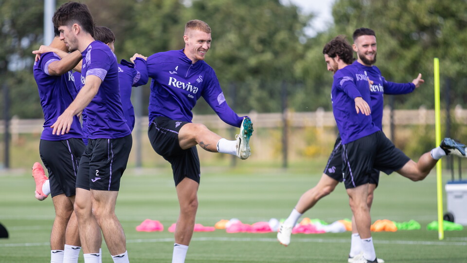 Training ahead of the south Wales derby